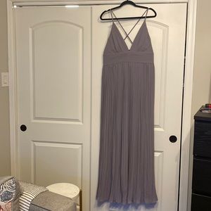Lulu’s Dusty Purple Pleated Dress